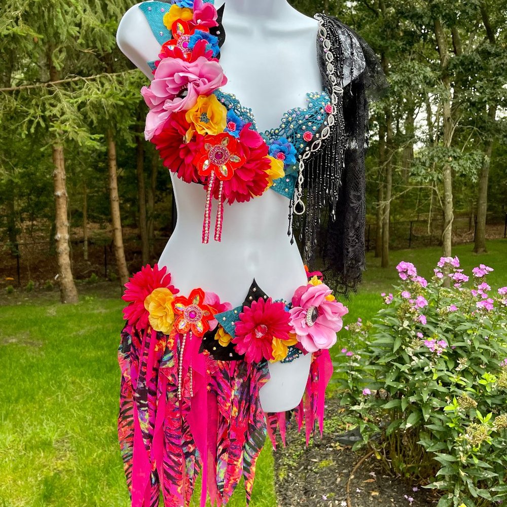 Neon garden Glam fairy costume dress Brand new made by L’Amour Le Allure - Picture 2 of 5